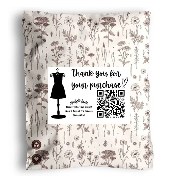 50 Personalized QR Code Large Stickers For Small Business & Resellers - Picture 2 of 7